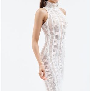 Roberta Einer Long Angel Bodycon Dress - White